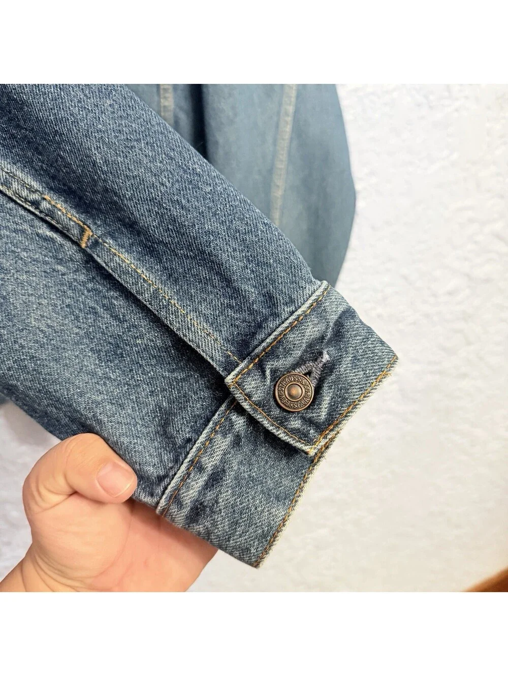 Levi Strauss Signature Men’s Trucker Jean Jacket Blue XL Button Front Pockets
